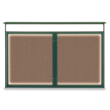 United Visual Products Open Faced Traditional Rounded Corkboard UV647ARC-SATIN-CORK